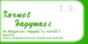 kornel hagymasi business card